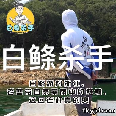 白条杀手 白鲦游钓浙江，老曹带白条暴雨中钓鲢鳙，这回连杆真的爽